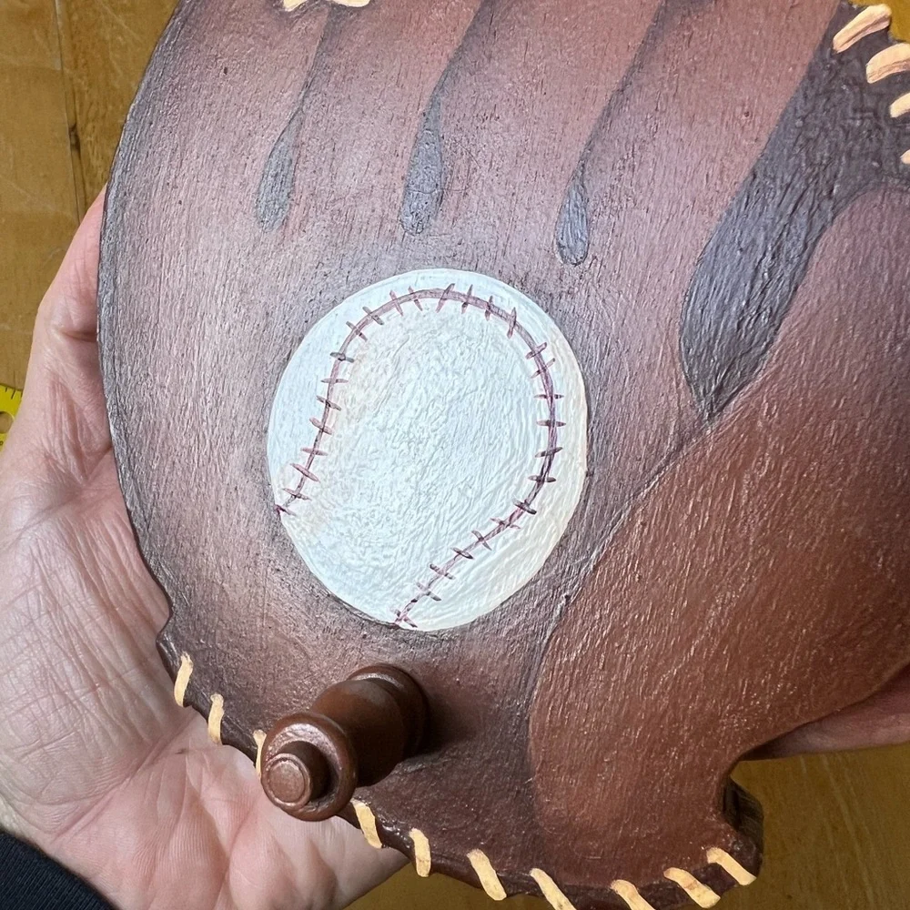 Vintage handmade Baseball Glove Coat Hook